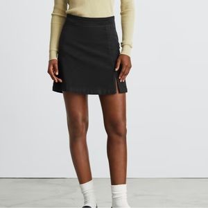 The Moleskin Mini Skirt in Black